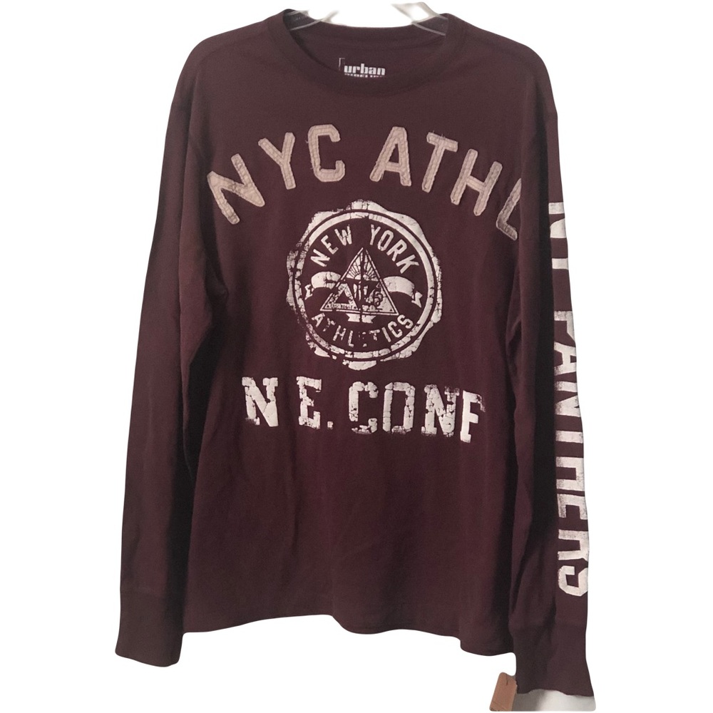 NWT Urban Pipeline Men’s Burgundy Long-sleeved T-Shirt Size XL